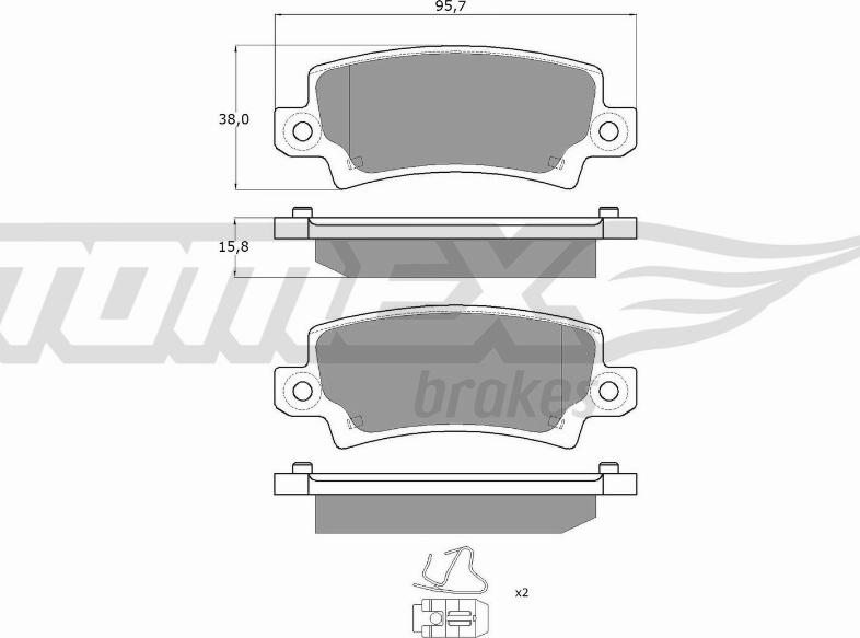 TOMEX brakes TX 13-75 - Kit pastiglie freno, Freno a disco autozon.pro