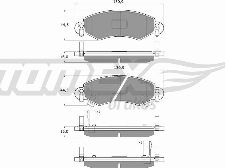 TOMEX brakes TX 12-96 - Kit pastiglie freno, Freno a disco autozon.pro