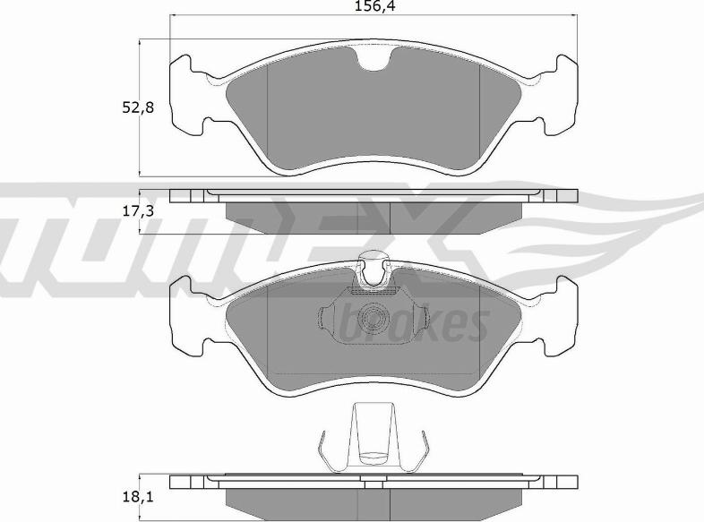 TOMEX brakes TX 12-98 - Kit pastiglie freno, Freno a disco autozon.pro