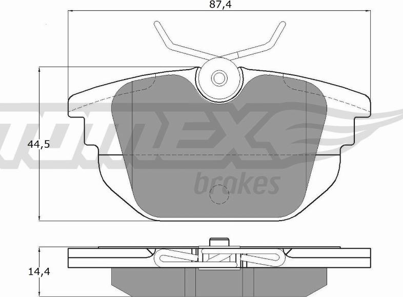 TOMEX brakes TX 12-43 - Kit pastiglie freno, Freno a disco autozon.pro