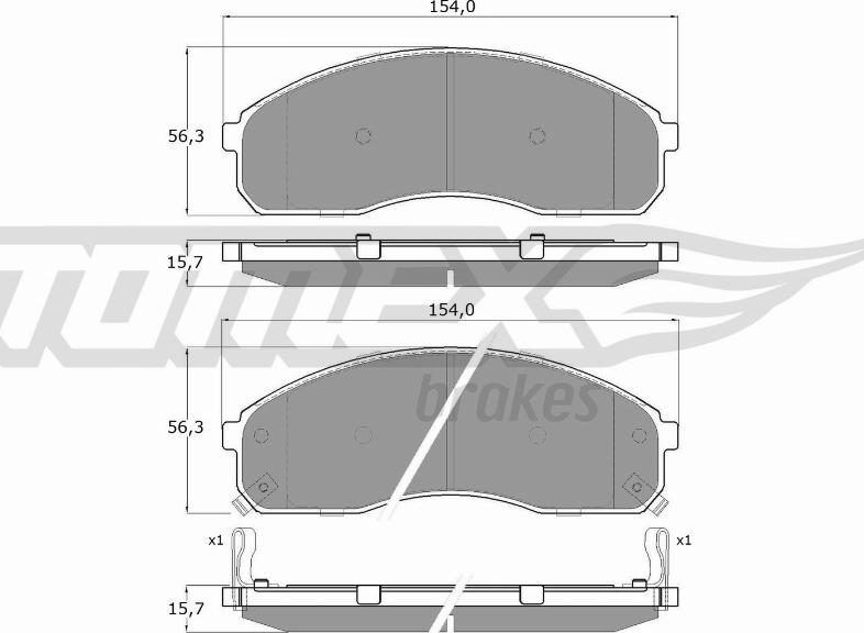 TOMEX brakes TX 12-42 - Kit pastiglie freno, Freno a disco autozon.pro