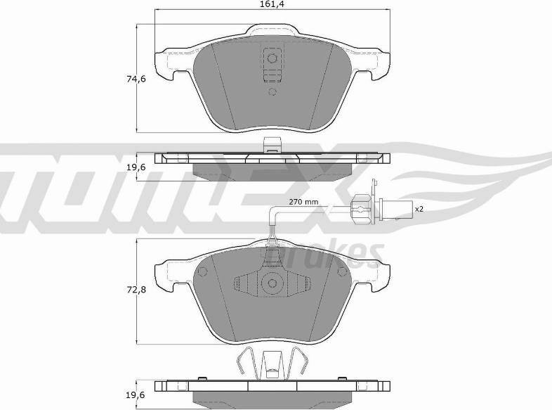 TOMEX brakes TX 12-56 - Kit pastiglie freno, Freno a disco autozon.pro