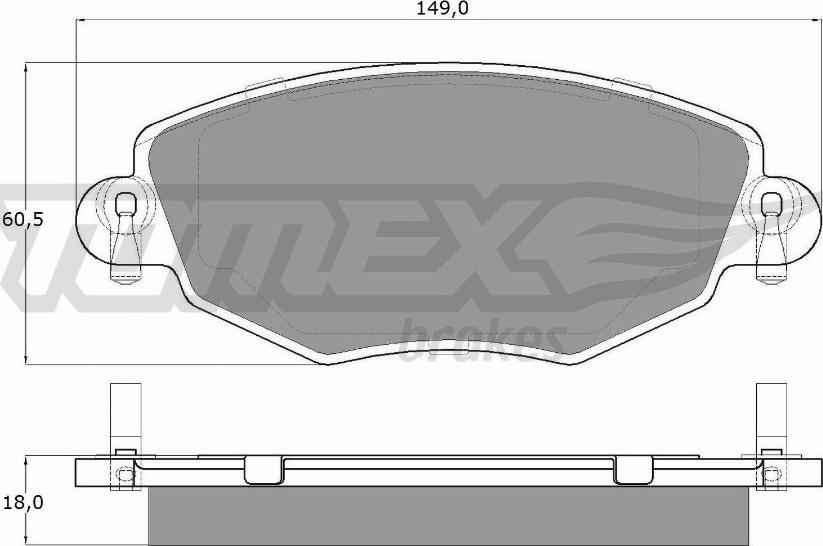 TOMEX brakes TX 12-58 - Kit pastiglie freno, Freno a disco autozon.pro