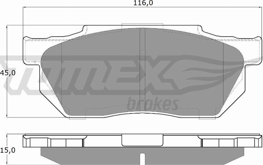 TOMEX brakes TX 12-64 - Kit pastiglie freno, Freno a disco autozon.pro