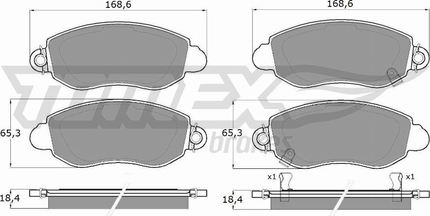 TOMEX brakes TX 12-62 - Kit pastiglie freno, Freno a disco autozon.pro