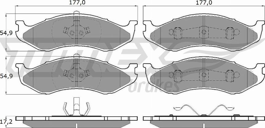 TOMEX brakes TX 12-09 - Kit pastiglie freno, Freno a disco autozon.pro