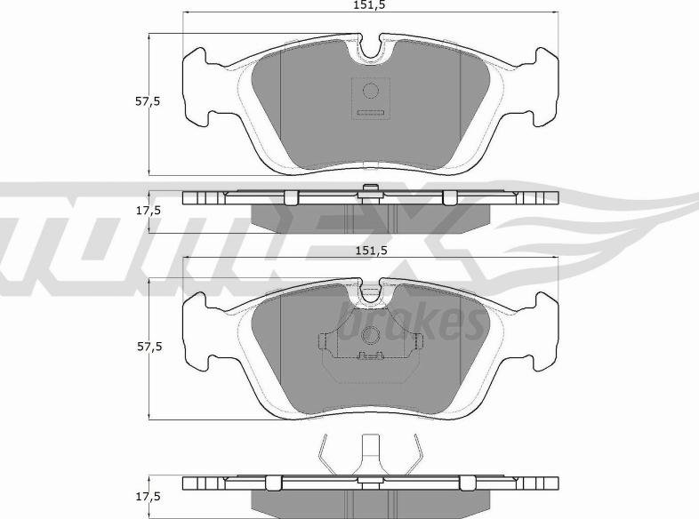 TOMEX brakes TX 12-05 - Kit pastiglie freno, Freno a disco autozon.pro