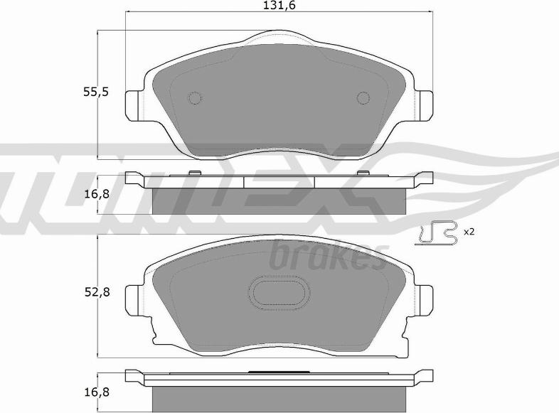 TOMEX brakes TX 12-19 - Kit pastiglie freno, Freno a disco autozon.pro