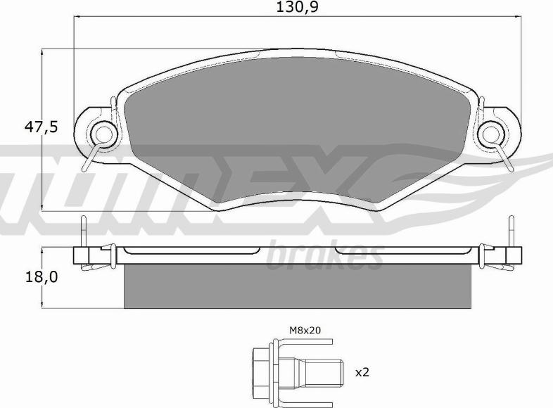 TOMEX brakes TX 12-15 - Kit pastiglie freno, Freno a disco autozon.pro