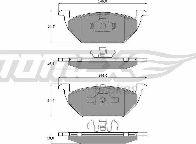 TOMEX brakes TX 12-10 - Kit pastiglie freno, Freno a disco autozon.pro