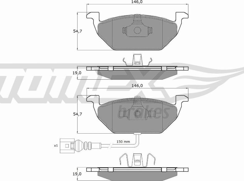 TOMEX brakes TX 12-11 - Kit pastiglie freno, Freno a disco autozon.pro