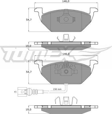 TOMEX brakes TX 12-11 - Kit pastiglie freno, Freno a disco autozon.pro