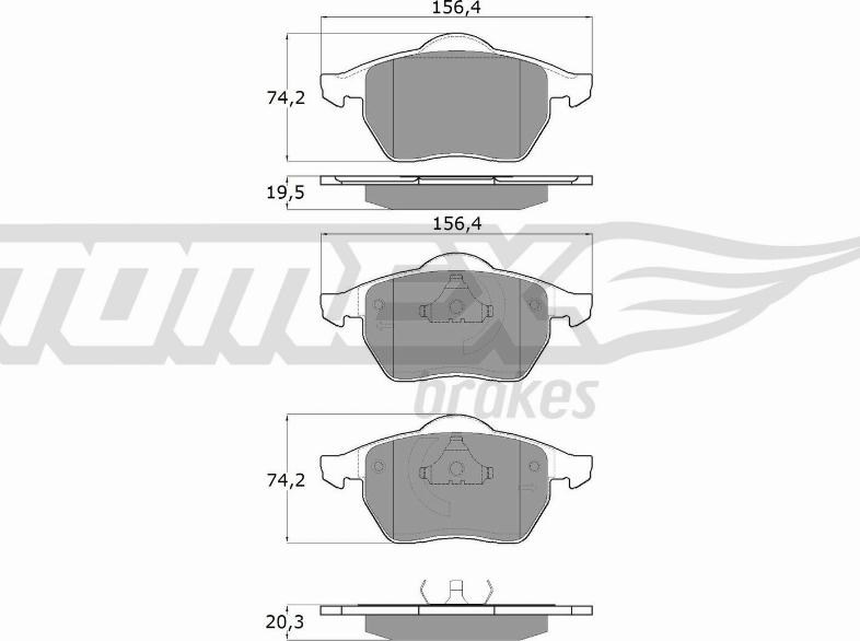 TOMEX brakes TX 12-12 - Kit pastiglie freno, Freno a disco autozon.pro