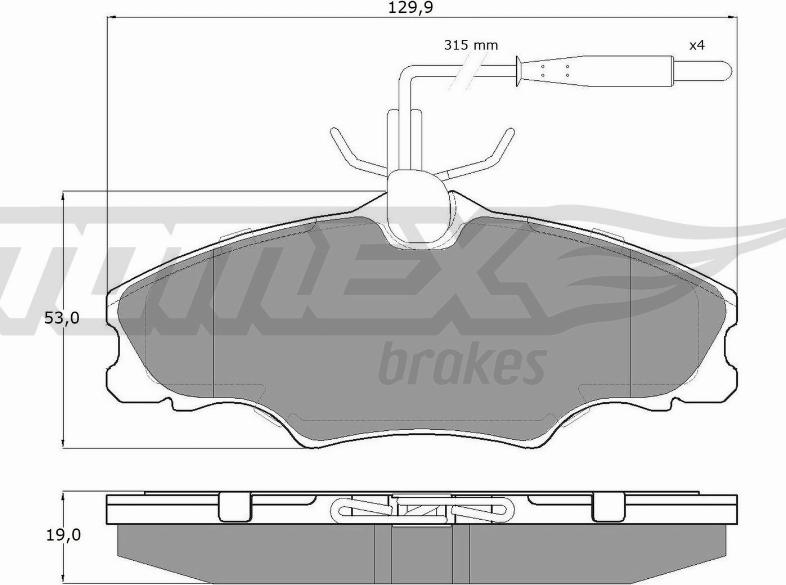 TOMEX brakes TX 12-31 - Kit pastiglie freno, Freno a disco autozon.pro