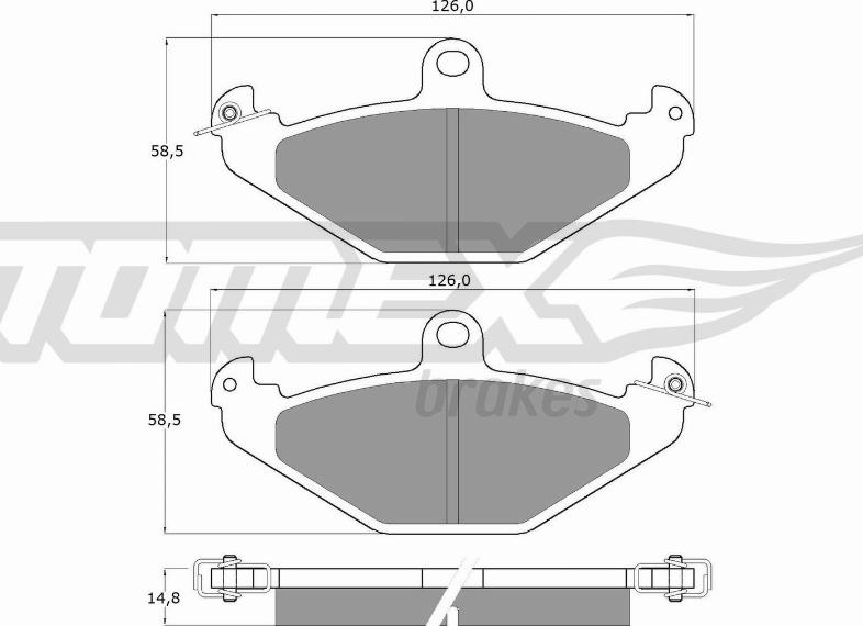 TOMEX brakes TX 12-37 - Kit pastiglie freno, Freno a disco autozon.pro