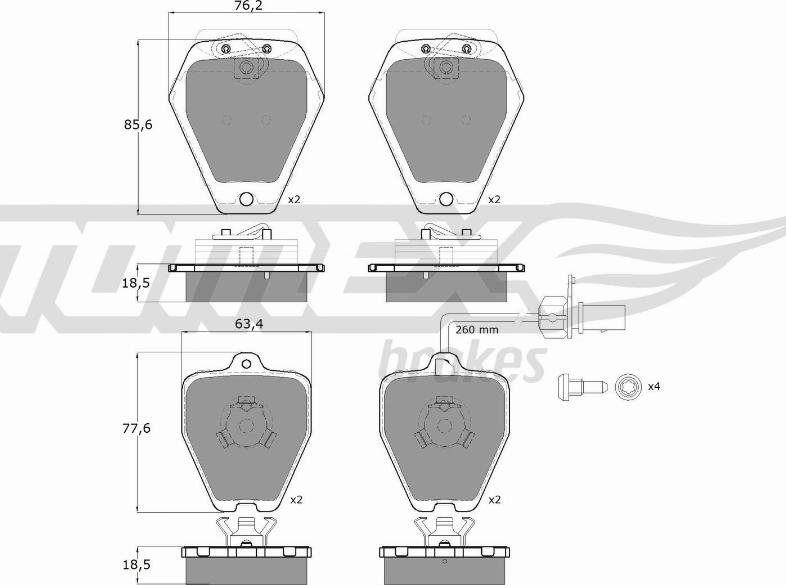 TOMEX brakes TX 12-27 - Kit pastiglie freno, Freno a disco autozon.pro