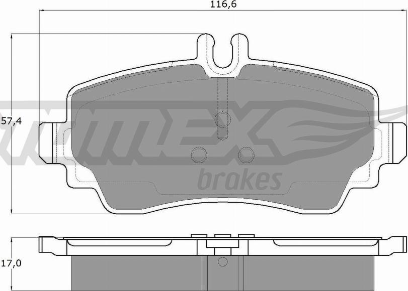 TOMEX brakes TX 12-75 - Kit pastiglie freno, Freno a disco autozon.pro