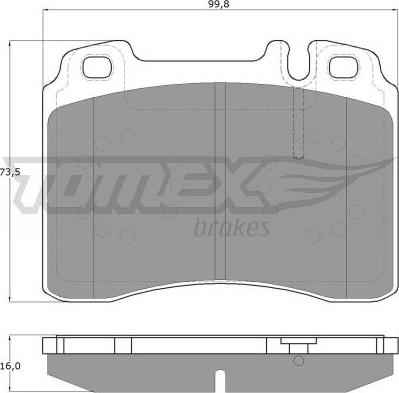 TOMEX brakes TX 12-711 - Kit pastiglie freno, Freno a disco autozon.pro