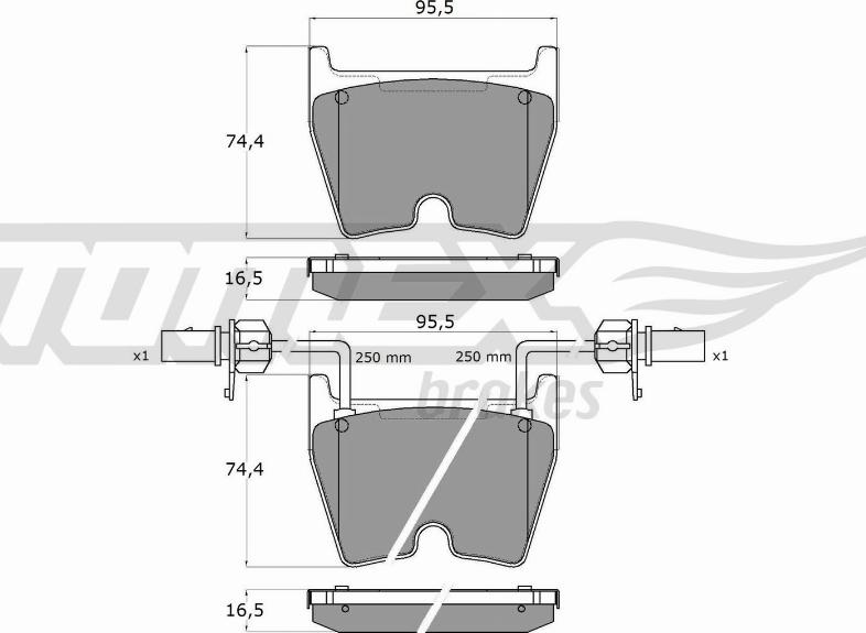 TOMEX brakes TX 17-99 - Kit pastiglie freno, Freno a disco autozon.pro