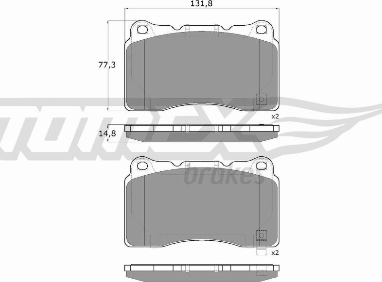 TOMEX brakes TX 17-96 - Kit pastiglie freno, Freno a disco autozon.pro