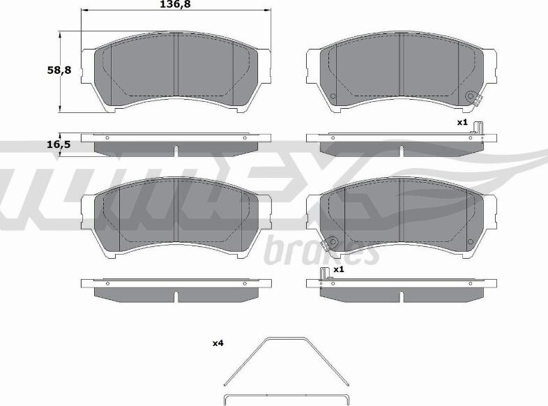 TOMEX brakes TX 17-40 - Kit pastiglie freno, Freno a disco autozon.pro