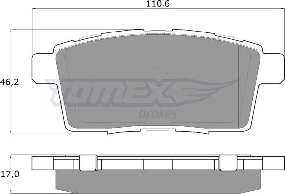 TOMEX brakes TX 17-43 - Kit pastiglie freno, Freno a disco autozon.pro