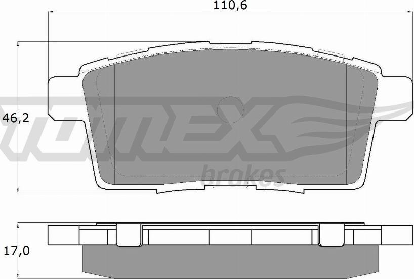 TOMEX brakes TX 17-43 - Kit pastiglie freno, Freno a disco autozon.pro