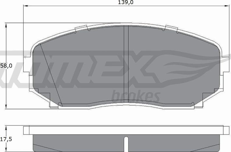 TOMEX brakes TX 17-42 - Kit pastiglie freno, Freno a disco autozon.pro