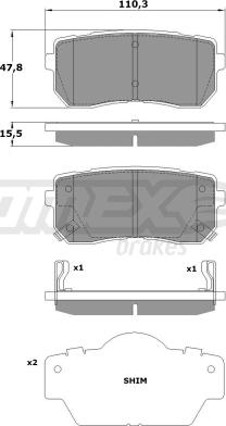 TOMEX brakes TX 17-50 - Kit pastiglie freno, Freno a disco autozon.pro