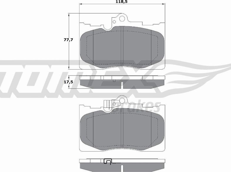 TOMEX brakes TX 17-60 - Kit pastiglie freno, Freno a disco autozon.pro