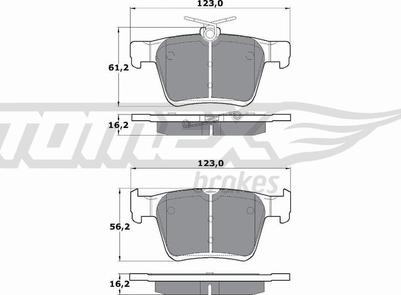 TOMEX brakes TX 17-05 - Kit pastiglie freno, Freno a disco autozon.pro