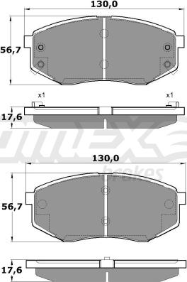 TOMEX brakes TX 17-08 - Kit pastiglie freno, Freno a disco autozon.pro