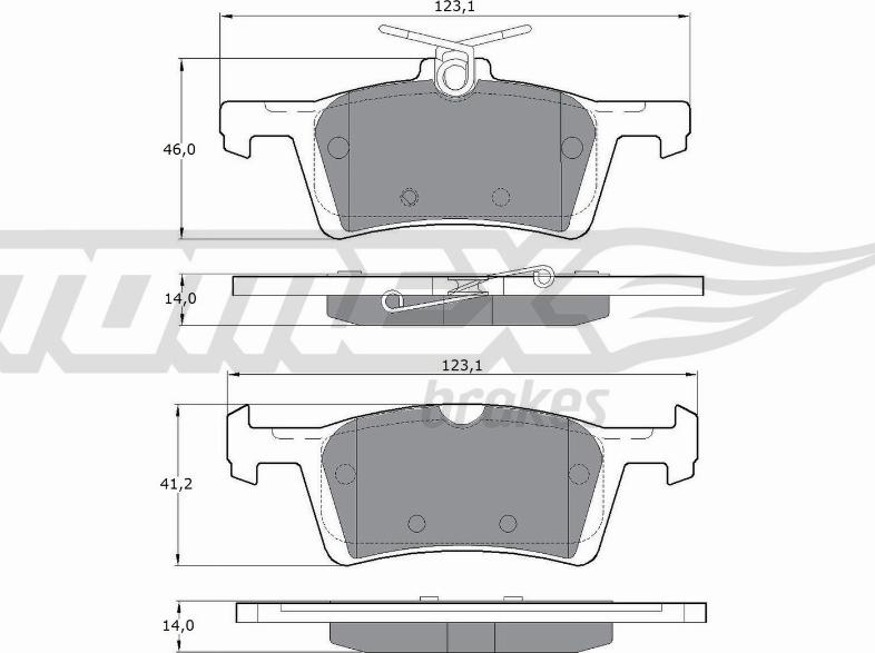 TOMEX brakes TX 17-021 - Kit pastiglie freno, Freno a disco autozon.pro