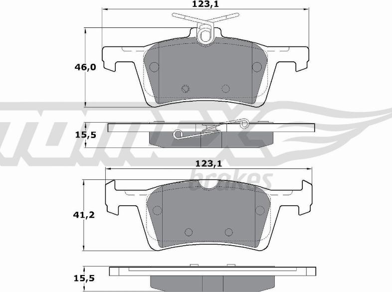 TOMEX brakes TX 17-02 - Kit pastiglie freno, Freno a disco autozon.pro