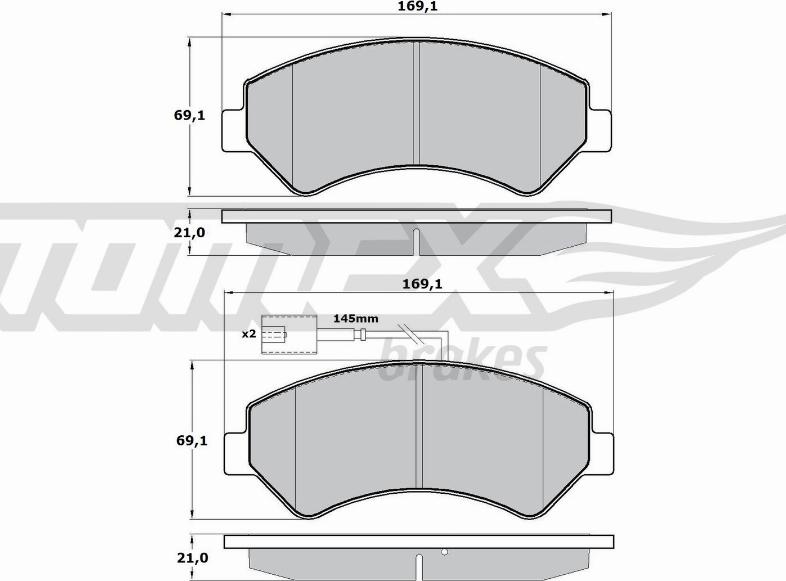 TOMEX brakes TX 17-19 - Kit pastiglie freno, Freno a disco autozon.pro