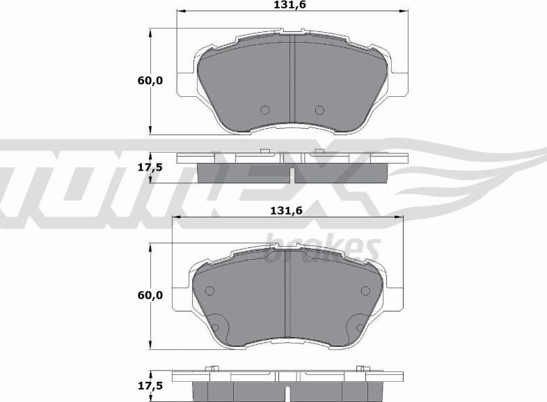 TOMEX brakes TX 17-16 - Kit pastiglie freno, Freno a disco autozon.pro