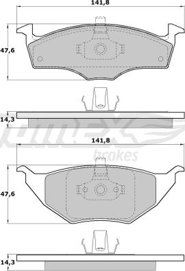 TOMEX brakes TX 17-10 - Kit pastiglie freno, Freno a disco autozon.pro