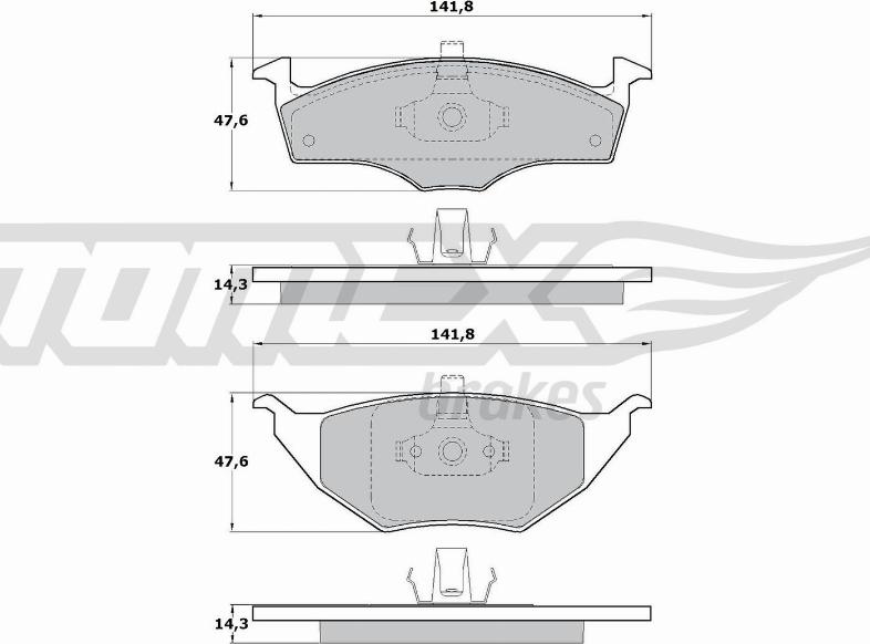 TOMEX brakes TX 17-10 - Kit pastiglie freno, Freno a disco autozon.pro