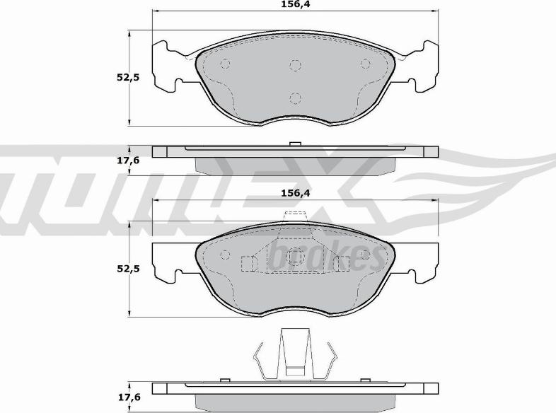 TOMEX brakes TX 17-17 - Kit pastiglie freno, Freno a disco autozon.pro