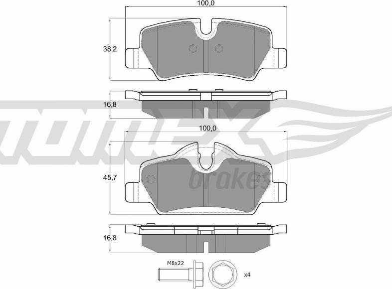 TOMEX brakes TX 17-83 - Kit pastiglie freno, Freno a disco autozon.pro