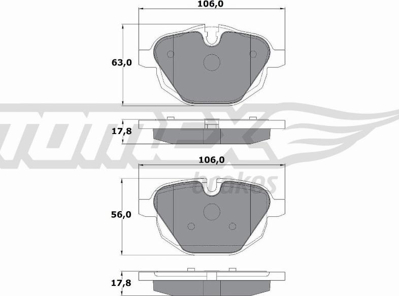 TOMEX brakes TX 17-34 - Kit pastiglie freno, Freno a disco autozon.pro