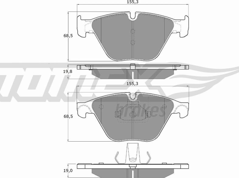 TOMEX brakes TX 17-35 - Kit pastiglie freno, Freno a disco autozon.pro