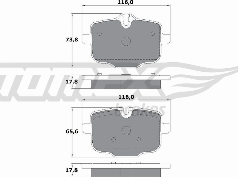 TOMEX brakes TX 17-36 - Kit pastiglie freno, Freno a disco autozon.pro