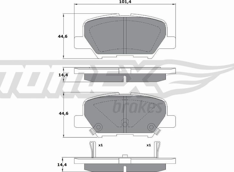 TOMEX brakes TX 17-30 - Kit pastiglie freno, Freno a disco autozon.pro