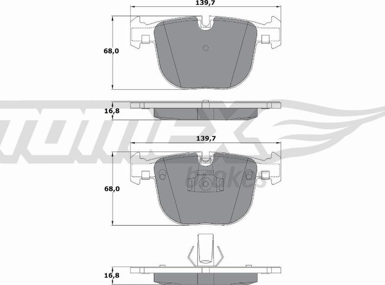 TOMEX brakes TX 17-38 - Kit pastiglie freno, Freno a disco autozon.pro