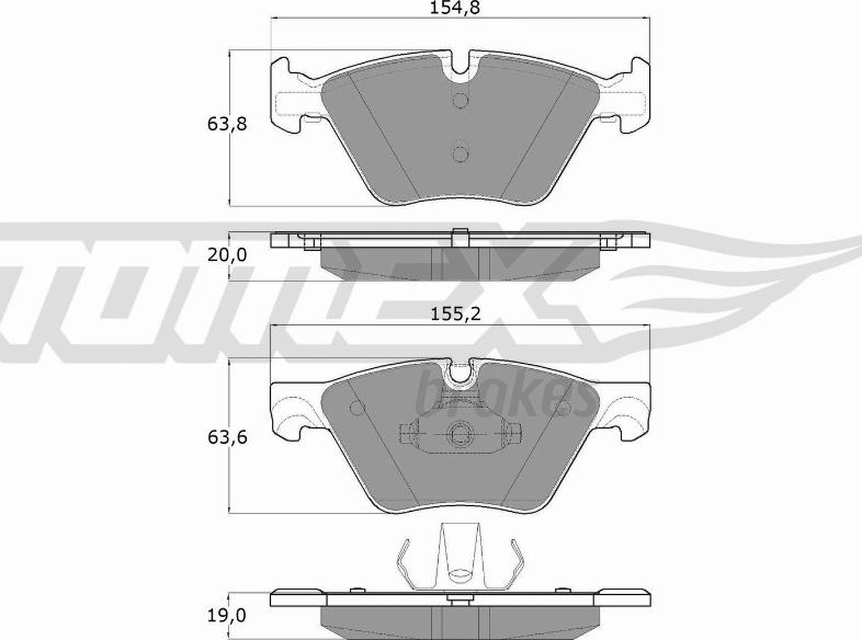 TOMEX brakes TX 17-33 - Kit pastiglie freno, Freno a disco autozon.pro