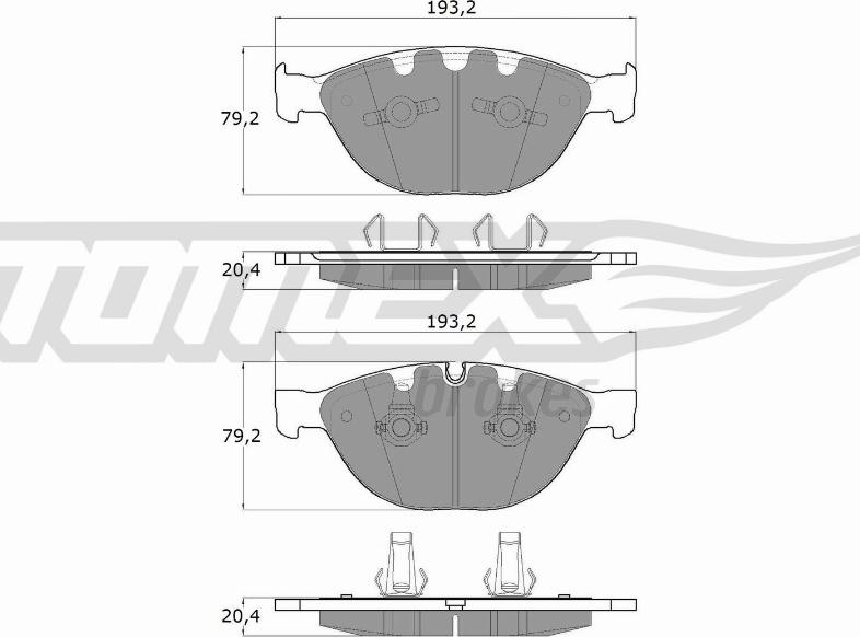 TOMEX brakes TX 17-37 - Kit pastiglie freno, Freno a disco autozon.pro