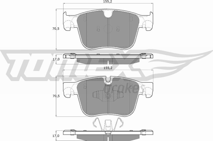 TOMEX brakes TX 17-291 - Kit pastiglie freno, Freno a disco autozon.pro