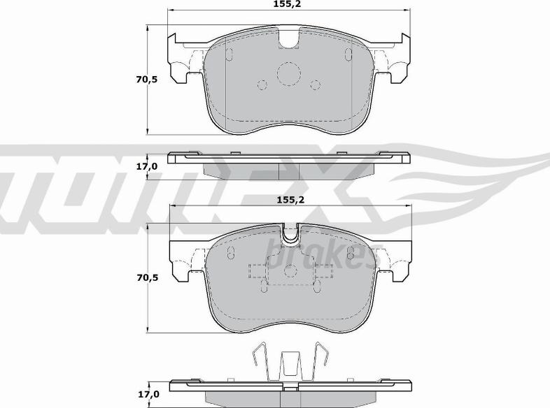 TOMEX brakes TX 17-29 - Kit pastiglie freno, Freno a disco autozon.pro