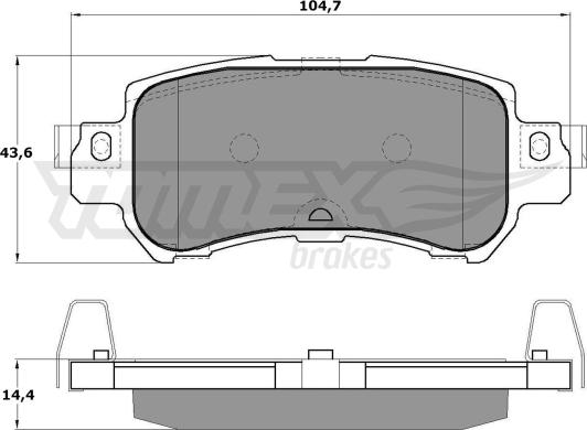 TOMEX brakes TX 17-26 - Kit pastiglie freno, Freno a disco autozon.pro